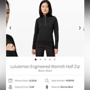 Lululemon 1/4 Zip Wool Blend Pullover - EUC